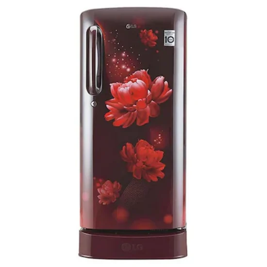 LG 185 litres 5 Star Direct Cool Single Door Refrigerator, Scarlet Charm GL-D201ASCU