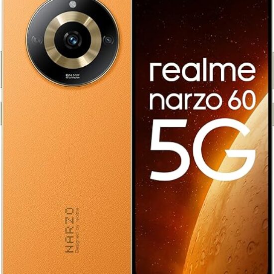 realme narzo 60 5G (Mars Orange,8GB+128GB) 90Hz Super AMOLED Display | Ultra Premium Vegan Leather Design | with 33W SUPERVOOC Charger