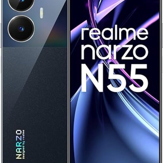 realme narzo N55 (Prime Black, 6GB+128GB) 33W Segment Fastest Charging | Super High-res 64MP Primary AI Camera